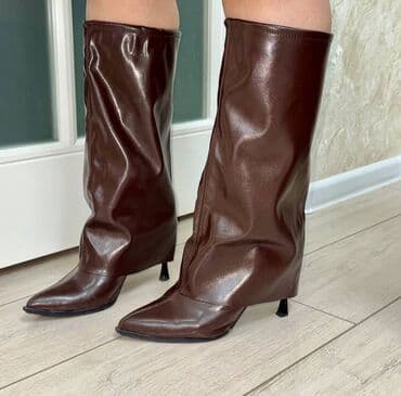 каблуки белые: Сапоги-каблуки, термо. Новые, надевали один раз, размер не подошёл — 6