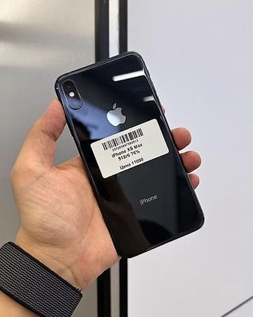 iphone lalafo: IPhone Xs Max, Б/у, 512 ГБ, Черный, Защитное стекло, Чехол, В рассрочку, 73 % — 2