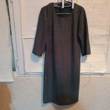 праздничные платья больших размеров: Вечернее платье, Короткая модель, Трикотаж, С рукавами, 5XL — 9