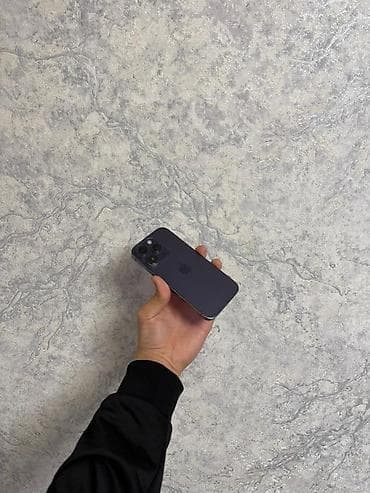 lalafo iphone: IPhone 14 Pro, Б/у, 128 ГБ, Deep Purple, Защитное стекло, Чехол, 99 % — 1