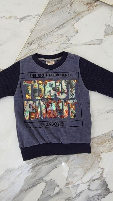 школьная форма для мальчиков: Рубашка, цвет - Синий, Б/у — 4