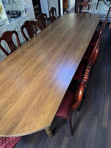 office table: Стол и стул для зала, Б/у, Платная доставка, Самовывоз, цвет - Коричневый — 3