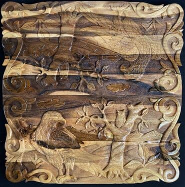 шахмат купить: Набор деревянных нард с уникальной резьбой, изображающей львов, орлов — 7