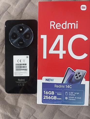 redmi note 14: Redmi, Redmi 14C, Новый, 256 ГБ, цвет - Черный, 2 SIM — 4
