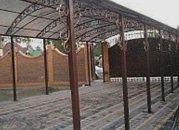 дрова: Навес, Двускатный, Металл, Профнастил — 2