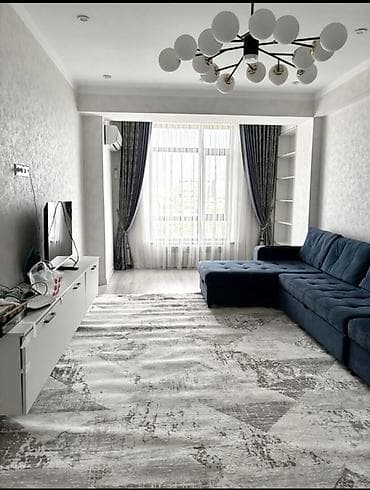 osh flat: 3 комнаты, Азия Молл Агентство недвижимости, Без животных, от 6 месяцев, от 1 года, С мебелью полностью — 3