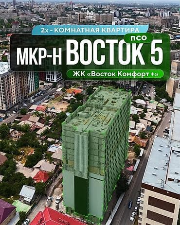 2 комнаты, 70 м², Элитка, 6 этаж, Готовая ПСО (под самоотделку)