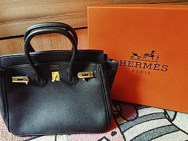 Сумка Hermès Birkin, классический черный цвет (Noir) с фурнитурой