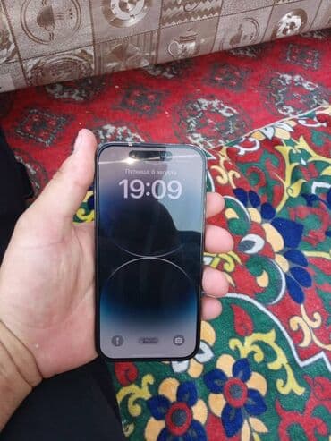 ноутбук каракол: IPhone 14 Pro, Колдонулган, 128 ГБ, Black Titanium, Заряддоочу түзүлүш, 87 % — 3