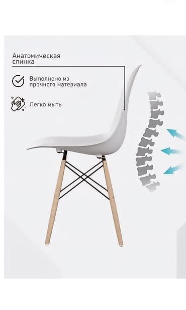 Детская мебель: Стул для кухни, Новый, Другой материал, цвет - Белый — 3