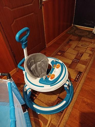 Оюнчуктар: Детский набор: ходунки + манеж Ходунки: - Круглая устойчивая база с — 1