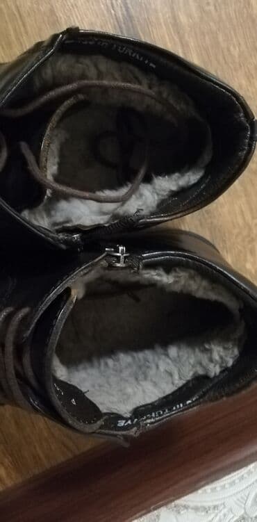 сапоги зимние женские натуральная кожа натуральный мех распродажа: Мужские ботинки, 41, LION, Б/у, цвет - Коричневый, Платная доставка, Самовывоз — 3