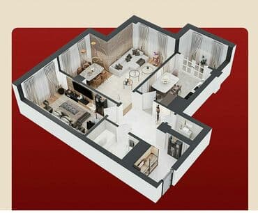 group: 2 комнаты, 78 м², Элитка, 7 этаж, ПСО (под самоотделку) — 3