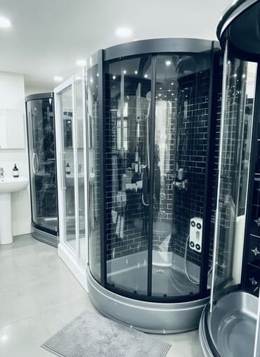 зеркало для душа: Душевая кабина Круглая, Размер: 100 x 100 см, Высота поддона: 215 см,Покрытие: Прозрачный — 1