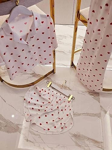 tech flis: Домашний комплект из мягкой вискозы с принтом «сердечки». Состав и — 9