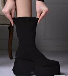 пол сапоги женские: Срочно заказывала себе размером ошиблась Черные женские ботинки-носки — 8