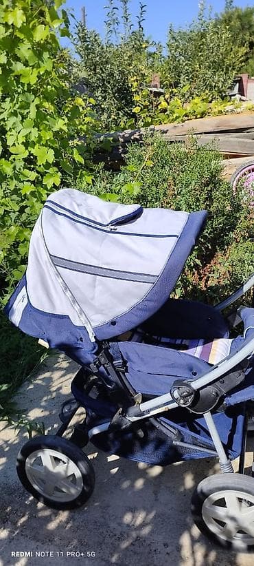 Детский мир: Детская коляска Mybaby, прогулочный блок. - Цвет: темно‑синий с — 3