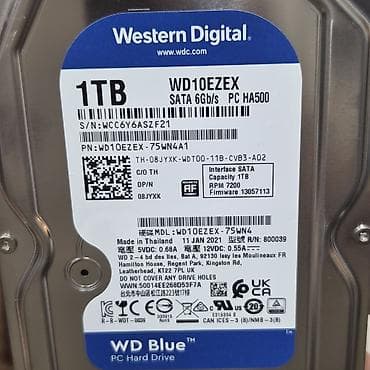 Комплектующие для ПК: Накопитель для ПК, Новый, Western Digital (WD), HDD, 1 ТБ, 3.5", Для ПК — 5