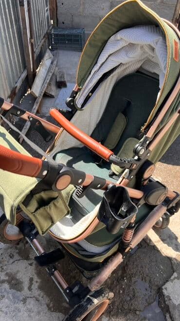 машина детская с пультом: Коляска, цвет - Золотой — 2