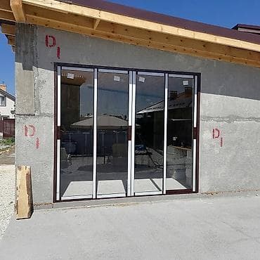 форма пена блок: Алюминиевое окно на заказ, Тип окна: Витражные, Мансардные, Панорамные, Декоративные особенности: Другие особенности, Бесплатная установка, Без рассрочки — 9