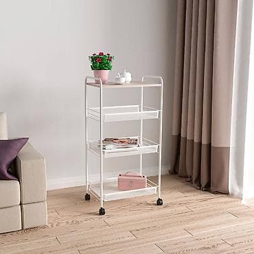 пеленальный комод с полками: ЭТАЖЕРКА "ЛАДЬЯ 34КС" со столиком под дерево Отличительные — 1