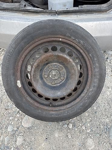 2115 samara: Колеса в сборе 215 / 55 / R 16, Лето, Б/у, Запаска, Легковые, Железные, отверстий - 5 — 1