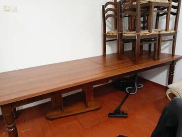 кофейный столик: Ашкана үчүн үстөл, Колдонулган, Тик бурчтуу, Бүктөлүүчү — 6