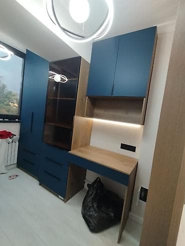 стол с ящиком: Стенка-шкаф, Тип стенки-шкафа: Модульная, Для спальни, Особенности: С рабочим столом — 5