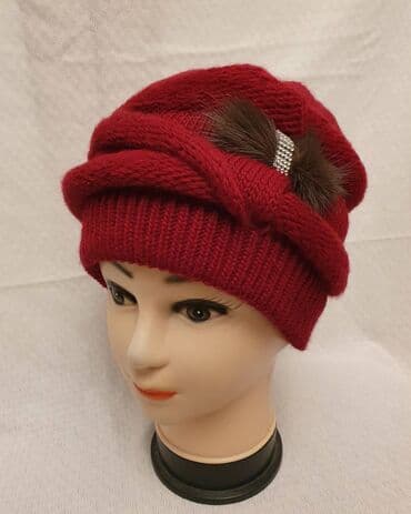 брендовые вещи оригинал: Шапка, Пряжа, Вязаная модель, Со стразами — 6