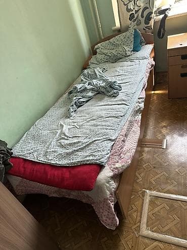 двух спалний: Спальный гарнитур, Двуспальная кровать, ДСП, цвет - Серый — 2