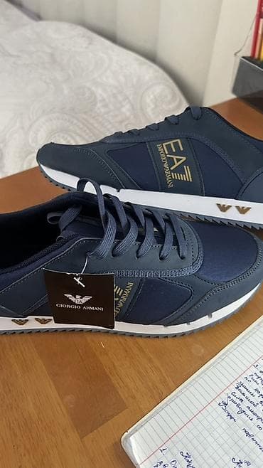 обувь красовки: Мужские кроссовки, 41.5, 42, Emporio Armani, Новый, цвет - Синий — 4