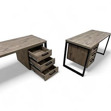 Бычуучу столдор: Стол в стиле лофт 150х60 см с тумбой | Усиленные ноги | Готовый — 3