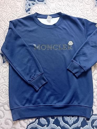 Толстовки: Свитшот Moncler, мужской/унисекс, темно‑синий. - Классический крой с — 1