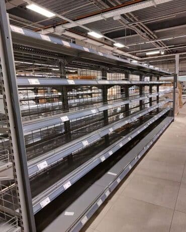 витрина овощи и фрукты: Витрины, стеллажи, полки торговые металлические б/у, полка магазинная — 4