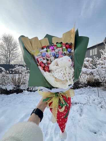 карнавальные платье: Сладкий букет с WOW эффектом в новогоднем стиле. ▪️22 конфеты — 7