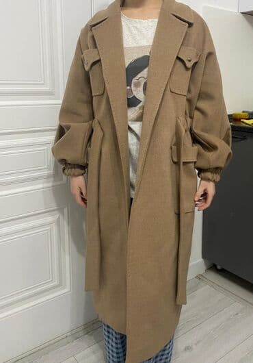 тон ичик: Пальто, Халат, Осень-весна, Длинная модель, Оверсайз, Стандарт — 6