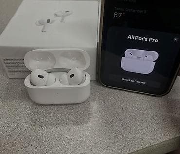Уюлдук телефондор үчүн аксессуарлар: Apple AirPods Pro (беспроводные наушники с кейсом зарядки) Основные — 1