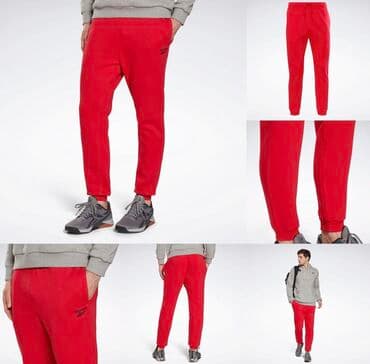 армейские: REEBOK. Мужские флисовые джоггеры Reebok. Продемонстрируйте своего — 3