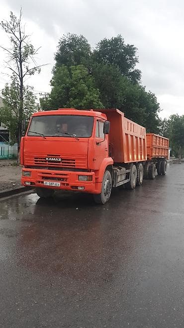Самосвал КАМАЗ с прицепом-самосвалом - Тип: автопоезд-самосвал (тягач