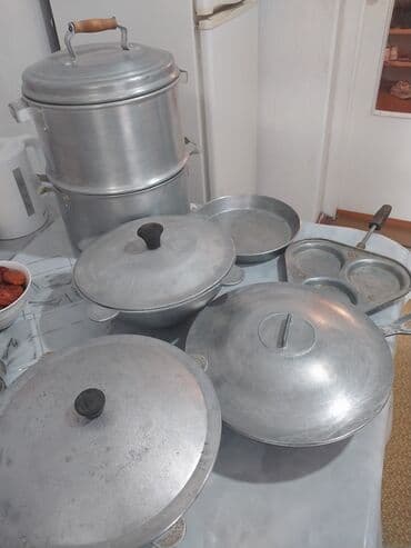 набор посуды цептер 12 предметов цена: Набор алюминиевой посуды для кухни. В составе: - Двухъярусная — 4