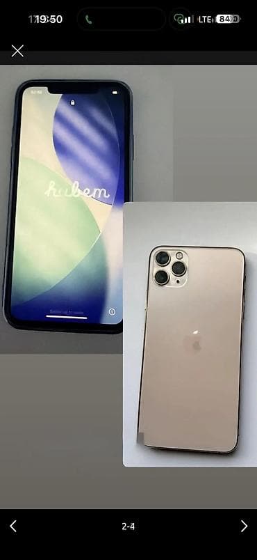 iphone sr: IPhone 11 Pro Max, Б/у, 256 ГБ, Золотой, Защитное стекло, Чехол, Коробка, 73 % — 1