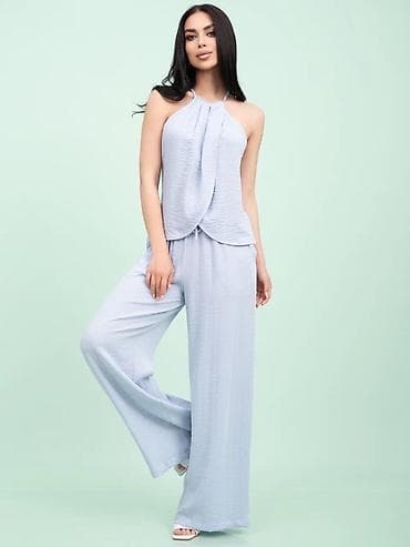 платье мама дочь: Брючный костюм, Палаццо, Топ, Made in KG, Лен, Лето — 2