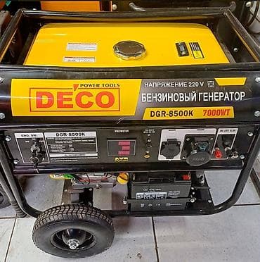 Генераторы: Бензиновый генератор DECO DGR-8500K - Номинальная мощность: 7000 Wt - — 1