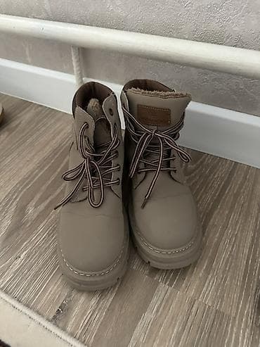 бу буюмдар: Зимние ботинки/берцы унисекс в бежево‑тауповом цвете. - Верх: матовая — 3