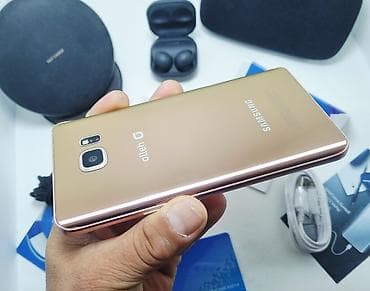 tab a9: Samsung Galaxy Note 5, Б/у, 128 ГБ, цвет - Золотой, 1 SIM, eSIM — 6