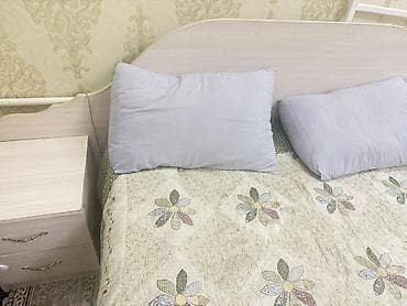 кровать с тумбами: Двуспальная кровать, Каркас без матраса, длина - 200 см — 3