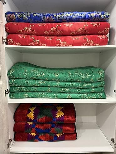 пэчворк лоскутное одеяло: Тошок Б/у, Жер төшөк, цвет - Красный, Самовывоз — 1