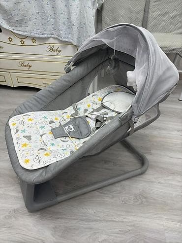 Детская мебель: Электронный шезлонг-качалка для младенца Coolbaby. - Мягкое — 2