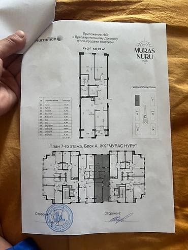 Недвижимость: 3 комнаты, 127 м², Элитка, 7 этаж, Готовая ПСО (под самоотделку) — 3