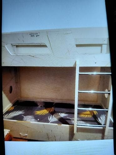 детскую кровать горка: Двухъярусная детская кровать, Другой материал, цвет - Белый — 2